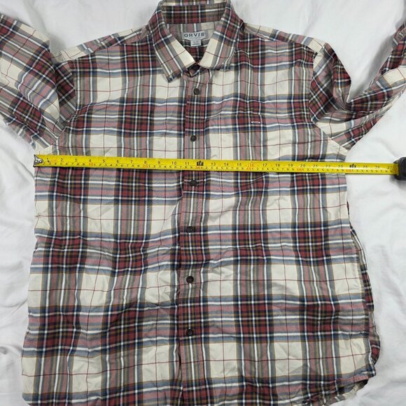 Orvis Classic Collection Mens XL Multicolor Plaid Button Up Long Sleeve Shirt - Picture 6 of 9